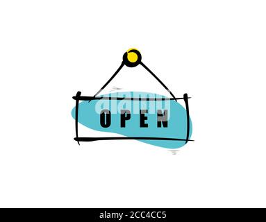 open on white background in vector illustration Stock Vector