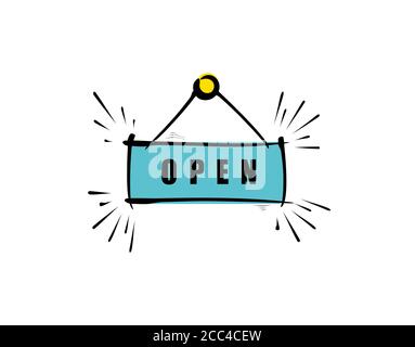 open on white background in vector illustration Stock Vector