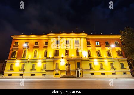 Ministry of Internal Affairs building is located near the Skanderbeg Square in Tirana city centre in Albania Stock Photo