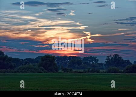 Sunset in Linden Limmer Hannover Germany Stock Photo