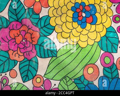 Vintage floral pattern wallpaper texture Stock Photo