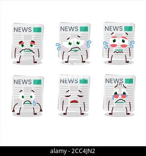 Medical payment cartoon character with sad expression Stock Vector