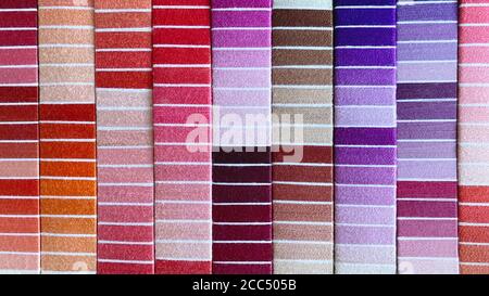 Texture of multi-coloured threads of different materials Stock Photo