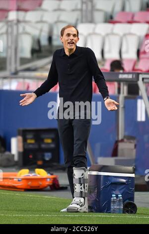 Lisbon, Lissabon, Portugal, 18th August 2020.  Thomas TUCHEL, PSG Trainer  in  the semifinal match UEFA Champions League, final tournament RB LEIPZIG - PARIS SG in season 2019/2020,  Photographer: © Peter Schatz / Alamy Live News / Frank Hoermann/ SVEN SIMON/ Pool    - UEFA REGULATIONS PROHIBIT ANY USE OF PHOTOGRAPHS as IMAGE SEQUENCES and/or QUASI-VIDEO -  National and international News-Agencies OUT Editorial Use ONLY Stock Photo