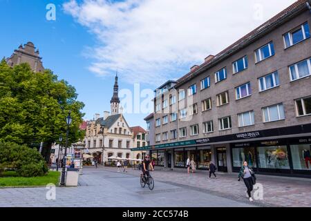 Harju tänav, Harju street, old town, Tallinn, Estonia Stock Photo