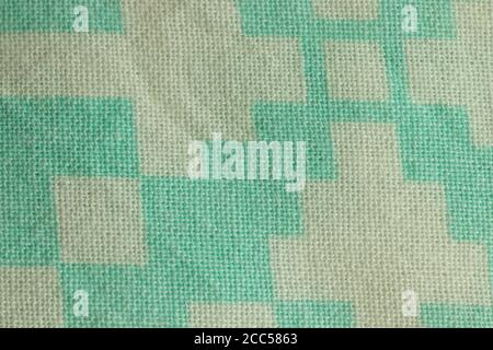 Blue or cyan and white textile texture background Stock Photo