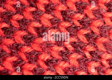 Red texture textile background with pattern Stock Photo