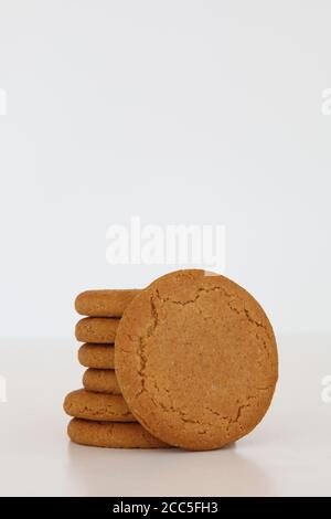 McVitie's Ginger Nuts stack of biscuits in a pile isolated on white background Stock Photo