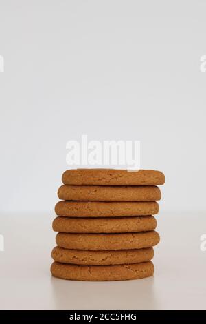 McVitie's Ginger Nuts stack of biscuits in a pile isolated on white background Stock Photo