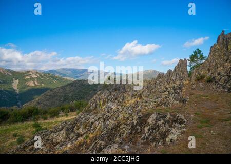 Landscape. Sierra Norte Nature Reserve, Guadalajara province, Castilla La Mancha, Spain. Stock Photo