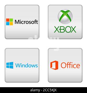 Microsoft xbox windows office product icon logo app button Stock Photo