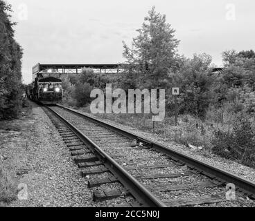 Raleigh North Carolina USA July 19 2014 Norfolk Southern Train Yard Stock Photo