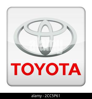 Toyota icon logo isolated app button Stock Photo