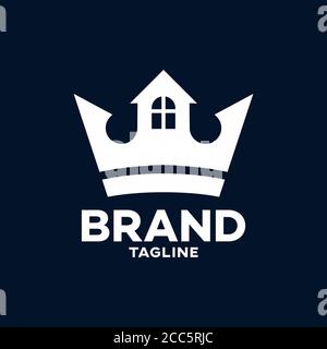 Modern  royal estate logo.Vector illustration. Stock Vector