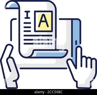 Self publishing RGB color icon Stock Vector
