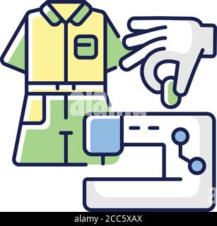 DIY fashion RGB color icon Stock Vector