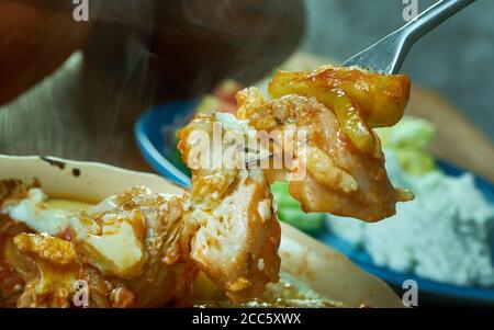 Kavarma po radomirski - Radomir-style kavarma is a regional variation of the traditional Bulgarian dish Stock Photo