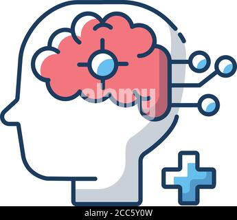 Neurological department RGB color icon Stock Vector