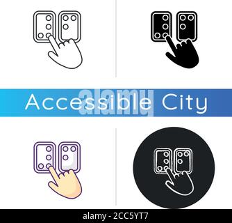 Braille directions icon Stock Vector