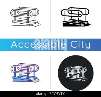 Wheelchair ramp icon Stock Vector
