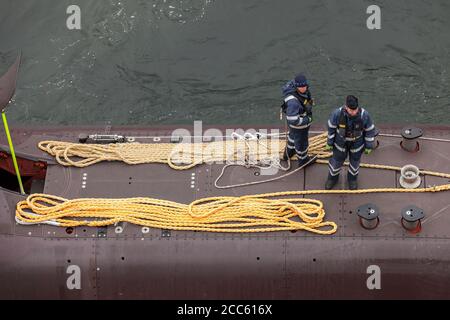 BERGEN NORWAY - 2015 MAY 28. Submarine U36 is a Type 212A submarine of the German Navy. Nato drill at Bergen. Stock Photo