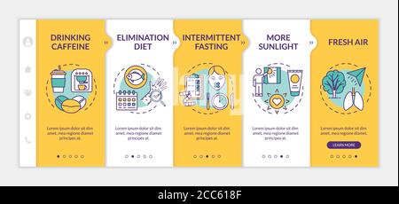 Biohacking techniques onboarding vector template Stock Vector