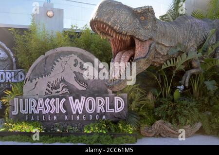 LOS ANGELES - JUN 12:  Atmosphere at the Jurassic World: Fallen Kingdom Premiere at the Walt Disney Concert Hall on June 12, 2018 in Los Angeles, CA Stock Photo