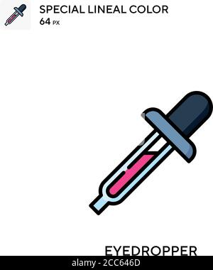 Eyedropper soecial lineal color vector icon. Illustration symbol design template for web mobile UI element. Stock Vector