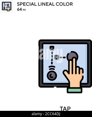 Tap soecial lineal color vector icon. Illustration symbol design template for web mobile UI element. Stock Vector