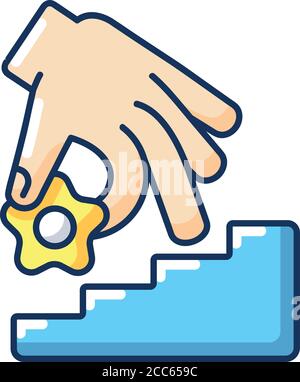 Coaching RGB color icon Stock Vector