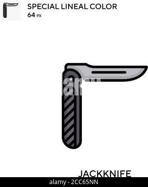 Jackknife soecial lineal color vector icon. Illustration symbol design template for web mobile UI element. Stock Vector