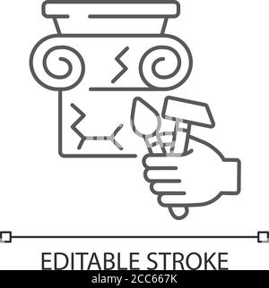 Restoration linear icon Stock Vector