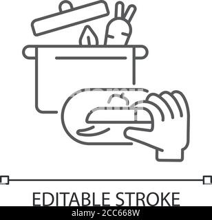 DIY cooking linear icon Stock Vector