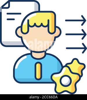 Brevity and clarity RGB color icon Stock Vector