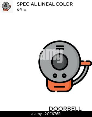 Doorbell soecial lineal color vector icon. Illustration symbol design template for web mobile UI element. Stock Vector