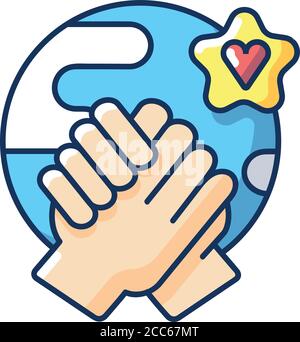 Tolerance RGB color icon Stock Vector