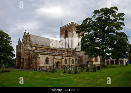 The Cathedral Church of Saints Asaph and Cyndeyrn (St Asaph Cathedral) is in St Asaph, Denbighshire, North Wales. Stock Photo