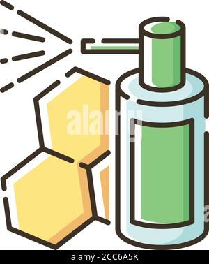 Propolis mouth spray RGB color icon Stock Vector