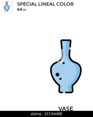 Vase soecial lineal color vector icon. Illustration symbol design template for web mobile UI element. Stock Vector
