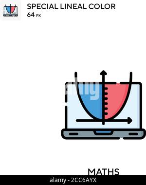 Maths soecial lineal color vector icon. Illustration symbol design template for web mobile UI element. Stock Vector