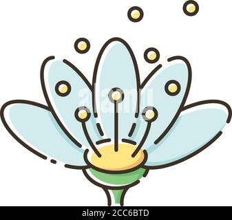 Pollen RGB color icon Stock Vector