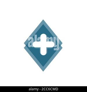 doctor plus logo illustration design vector. Stock Vector