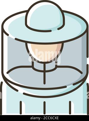 Beekeeper suit RGB color icon Stock Vector