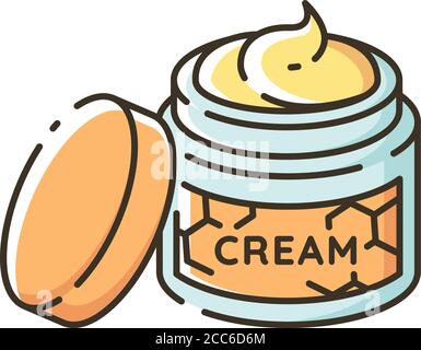 Honey skin care RGB color icon Stock Vector