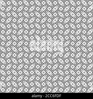 Seamless pattern. Modern stylish texture. Regularly repeating geometrical shapes, rectangles, rhombuses, diamonds, corners. Vector element of graphica Stock Vector