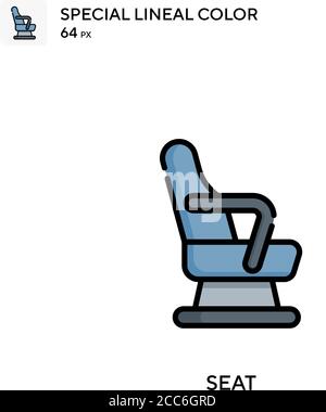 Seat soecial lineal color vector icon. Illustration symbol design template for web mobile UI element. Stock Vector