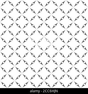 Vector seamless pattern. Abstract small textured background. Classical simple repeating geometrical texture with repetition rhombuses, squares. Surfac Stock Vector