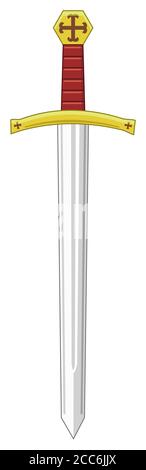 Sword of the Knights Templar Stock Vector