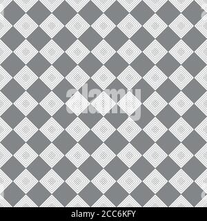 Plaid seamless pattern. Classical tablecloth texture. Checkered fabric background. Regularly repeating geometric tiles with small rhombuses, strips, s Stock Vector