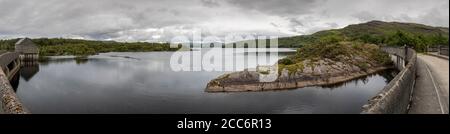 Storm clouds over Llyn Trawsfynydd, Wales Stock Photo